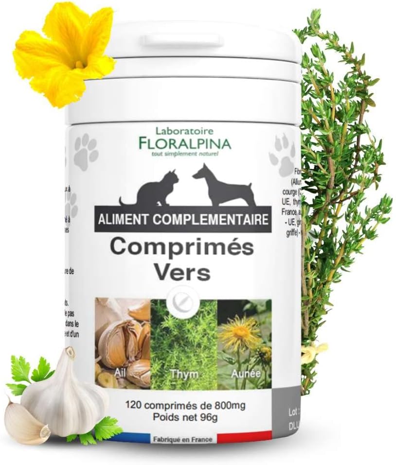 Complexe vers- Vermifuge Naturel pour Animaux (Chien et Chat) 100% Naturel